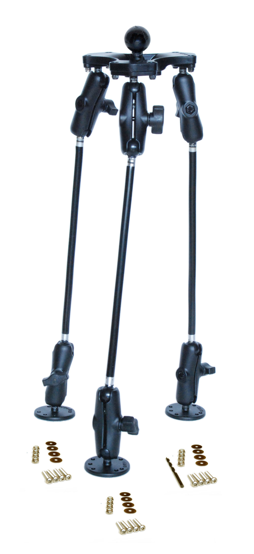 Claws-All Tripod with RAM Mounts C Ball and 3 Bolt-on Contour-adapting  Bases